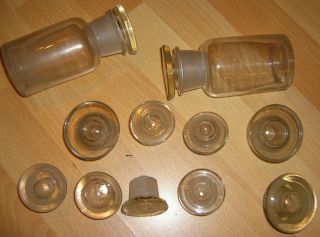 2 Apothekerflaschen Plus 9 Ersatz - Stopfen Aus Glas Bild