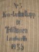Leinensack Sack Alt Getreidesack Dat.  1935 Antik Mehlsack Top Winter Herbst Deko Bauer Bild 1