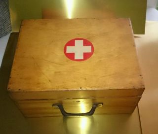Medizinkasten Aus Holz 30 - 40er Jahre,  Inhalt Selten SammlerauflÖsung Bild