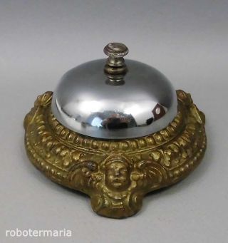 Um 1900: Schöne Tischklingel / Table Bell,  Mit Engeln,  Feiner Klang Bild