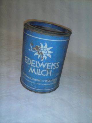 Blechdose Alt Edelweiss Milch Bild