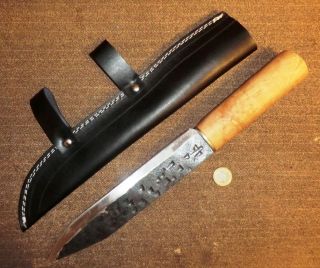 Großes Sax - Messer Mittelalter Leder - Scheide Handgeschmiedet ;wikinger;kelten; Bild