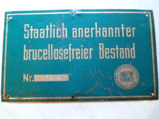 Altes Blechschild Aus Der Landwirtschaft; Aluminium; 25cm X 15cm; Sehr Selten Bild