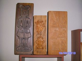 Drei Holzmodel Spekelatiusformen Mit 11 & 4&1motive Bild