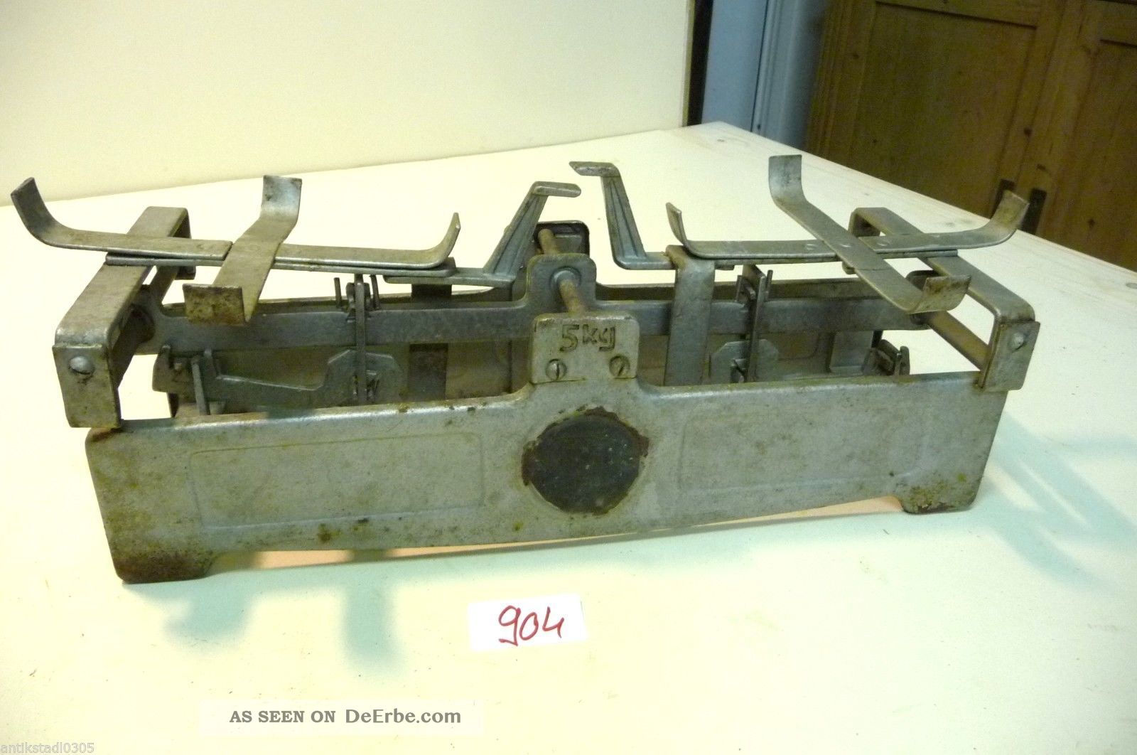 Nr.  904.  Alte Waage Marktwaage 5 Kg Old Balance Scale Kaufleute & Krämer Bild