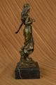 Signiert Jean Patoue Französischer Künstler Frau In Gefangenschaft Bronze Statue Antike Bild 6