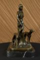 Bronze Skulptur Figur Indisches Mädchen Hundeauslauf Von Canova Art Nouveau Antike Bild 6