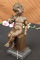 Amerikanische Künstler Art Taylor Nackte Süße Baby Bronze Skulptur Antike Bild 2