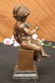 Amerikanische Künstler Art Taylor Nackte Süße Baby Bronze Skulptur Antike Bild 8
