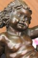 Bronzeskulptur Nacktes Mädchen Mmit Trauben In Der Hand Antike Bild 8