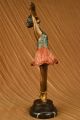 Bronze Skulptur Ballerina Tänzerin Groß Signiert Von Collettt Statue Kunst Deko Antike Bild 7