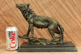 Art Deco Wolf Deutsch Shepard Bronze Sculpture Museum Quality Figurine Abbildung Bild