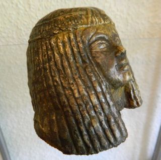 Antik ägyptischer Kopf Einer Prinzessin Der 18.  Dynastie.  Massiv Bild