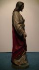 Alte,  Grosse Figur,  Jesus,  Datiert Auf 1896,  Handbemalt,  Antik Antike Bild 8