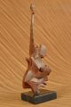 Art Deco Große Dali Musik Musiker Jazz Guitar Player Bronze Statue Figur Kunst Antike Bild 4