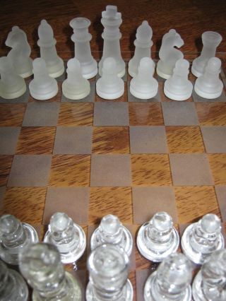Schachspiel Aus Edlem Glas Ovp Bild