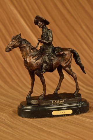 Amerikanische Statue Handfertigung Will Rogers Von C.  M.  Russell Western Figur Bild