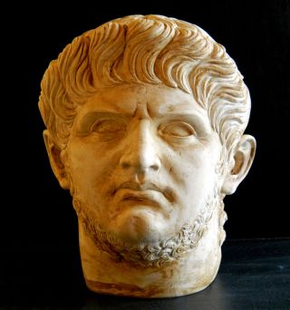 Meisterguss: Kaiser Nero - überlebensgroßer Kopf - 1.  Jhr.  N.  Chr. Bild