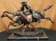 Bronze Skulptur Remington Verwundete Bunkie Western - Cowboy - Pferd Marmor Figurine Antike Bild 6