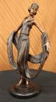 Bronze Skulptur Tänzerin Kunst Neuheit Bänder Heißguß Wachs Figur Antike Bild 3