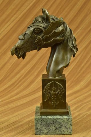 Bronze Skulptur Milo Büste Pferdekopf Art Deco Figur Bild