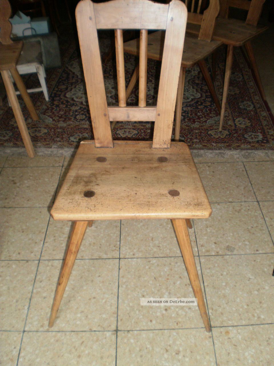 Brettstuhl Kirschbaum Antike Bild