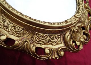 Wandspiegel Spiegel In Gold Oval 45 X 38 Cm Barock Antik Repro Vintage 345 3 Bild