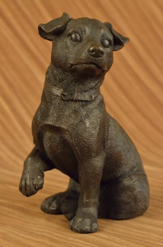 Bronzeskulptur Verspielter Dackel Groß Hundezüchter Art Deco Figur Statue Bild