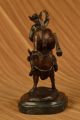 Frederic Remington Cowboy Bullenreiten Rodeo Bronzeskulptur Marmorsockel Antike Bild 6