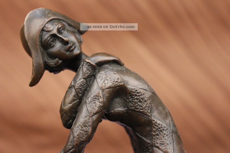 Signiert Bronze Art Nouveau Figur Chiparus Statue Art Deco Dekoration Geschenk Antike Bild