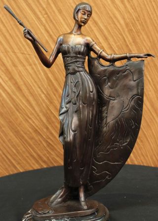Verlorene Wachs Bronzeskulptur Frau Statue Art Nouveau Dekor Dekoration Bild