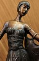 Verlorene Wachs Bronzeskulptur Frau Statue Art Nouveau Dekor Dekoration Antike Bild 6