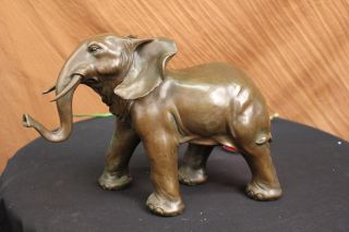 Unterzeichnet Barye Bronze Marmor - Skulptur Feng Shui Kunst Elephant Glück Statue Bild
