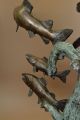 Bronze Skulptur Art Sammler Ausgabe Nummeriert Vier Forellen Fisch Antike Bild 8