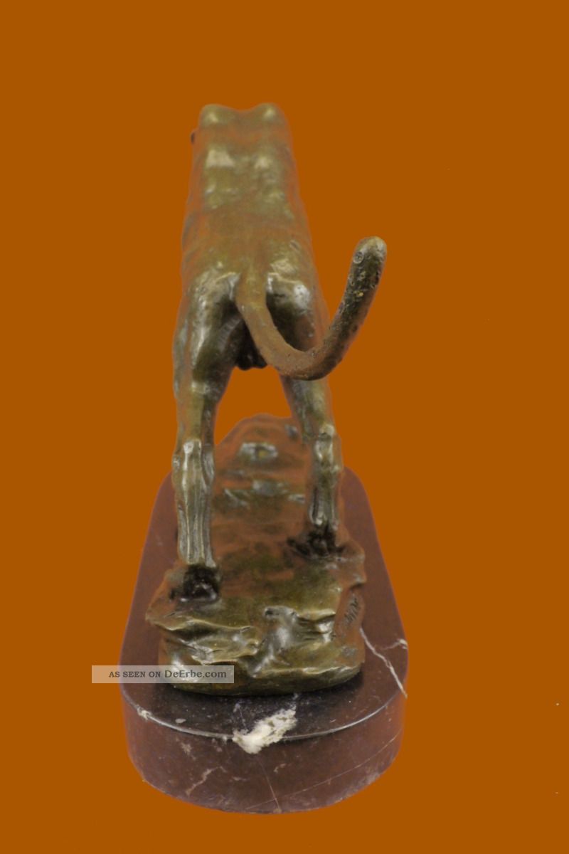 Loet Vanderveen Bronzestatue Groß Puma Wildes Leben Garten Haus Ausverkauf Antike Bild