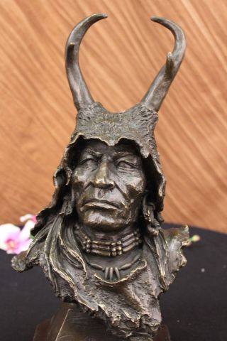 Signiert Milo Japanischen Viking Krieger Bronzeskulptur Marmorstatue Bild