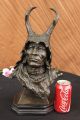 Signiert Milo Japanischen Viking Krieger Bronzeskulptur Marmorstatue Antike Bild 3
