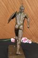 48cm Römischer Gladiator Spartanischer Krieger Bronzene Skulptur Mamorfuß Statue Antike Bild 9