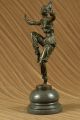 Signiert Kunst Deko Laurel Belly Tänzer Bronze Marmor Skulptur Figur Ausverkauf Antike Bild 3