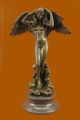 Statue Bronze Skulptur Extra Gross Nackter Weiblicher Engel Von Weinman Museum Antike Bild 1