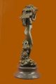 Statue Bronze Skulptur Extra Gross Nackter Weiblicher Engel Von Weinman Museum Antike Bild 2