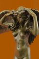Statue Bronze Skulptur Extra Gross Nackter Weiblicher Engel Von Weinman Museum Antike Bild 8
