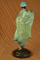 Bronze Skulptur Edel Frau Selten Japanischer Stil Speziell Patina Art Déco Antike Bild 5
