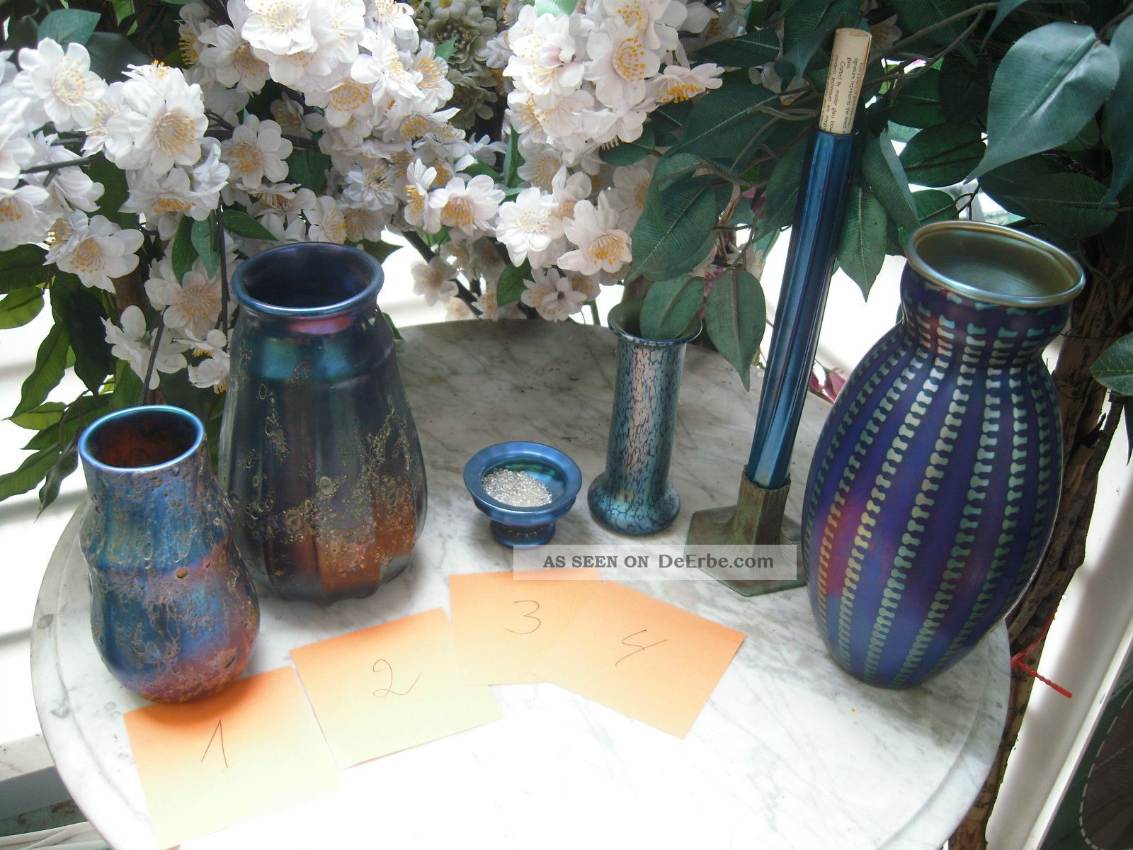 Lundberg Studio Vase Blue Zipped, Chicago Art Glass