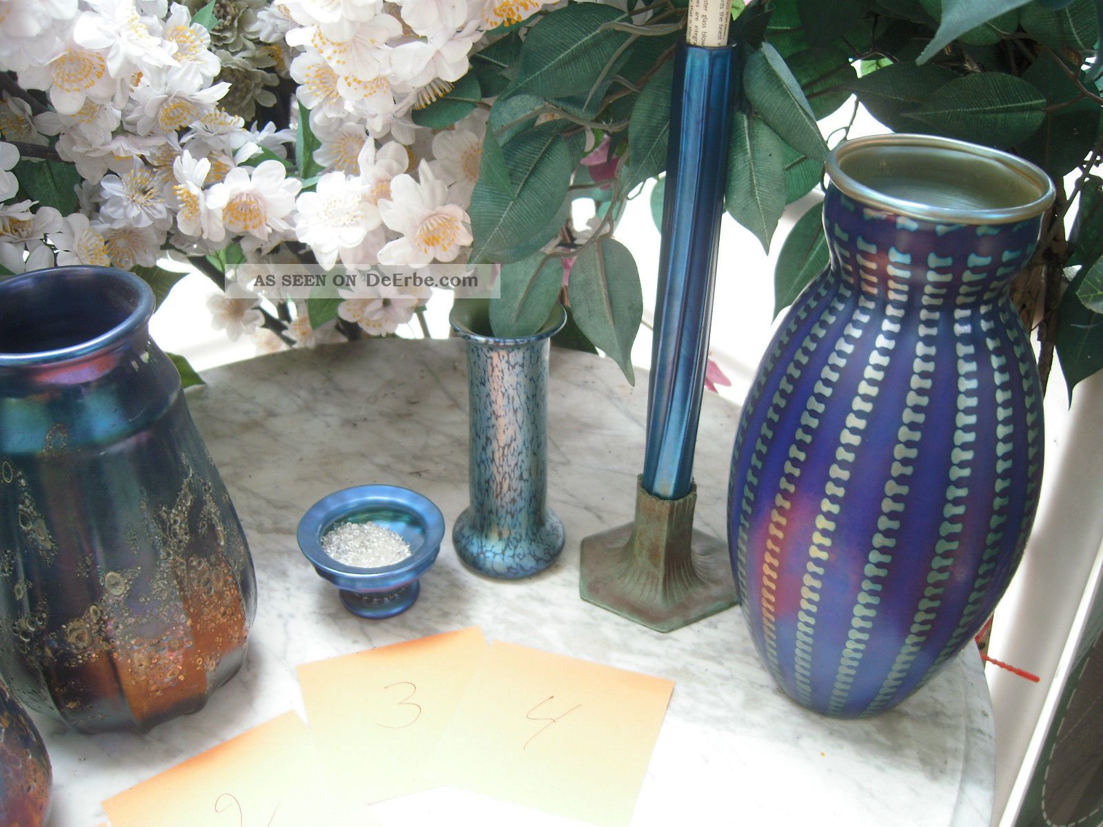 Lundberg Studio Vase Blue Zipped, Chicago Art Glass