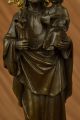 Unterzeichnete Josef Mit Jesuskind - Vergoldeten Heimatkirche Bronze Skulptur Antike Bild 9