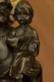Unterzeichnete Josef Mit Jesuskind - Vergoldeten Heimatkirche Bronze Skulptur Antike Bild 11