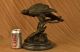 Magestic Sitzender Raubvogel Bronze Statue Skulptur Adler Falke Kunst Antike Bild 1