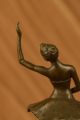 Solide Bronze Figur Signiert Ballerina Tänzerin Skulptur Nr Antike Bild 10
