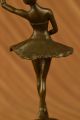 Solide Bronze Figur Signiert Ballerina Tänzerin Skulptur Nr Antike Bild 11